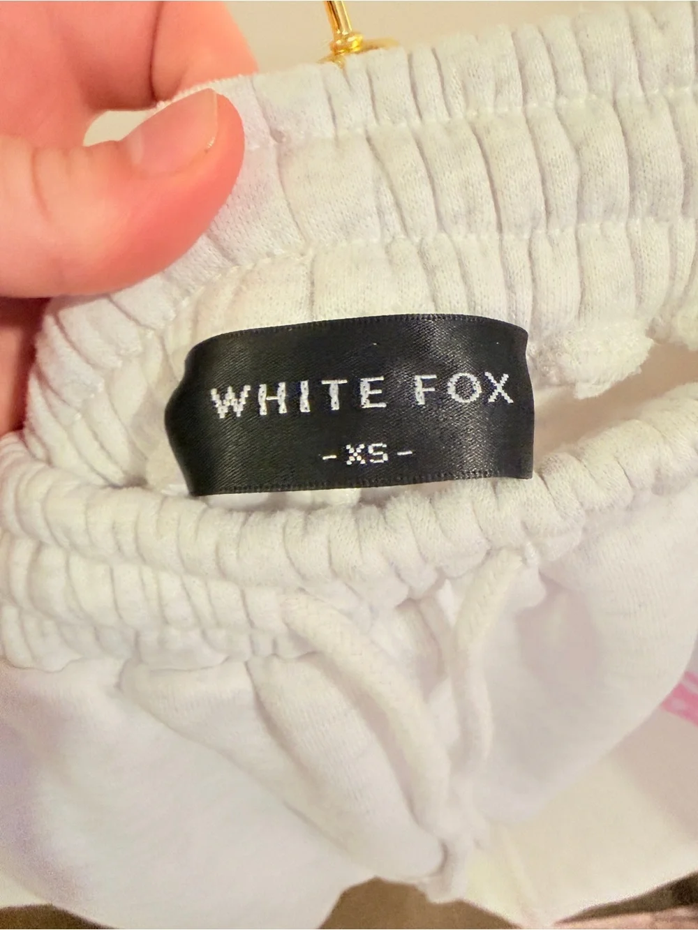 White Fox Boutique Light Heather Gray Hoodie & Jogger Pajama Set with Pink Logo